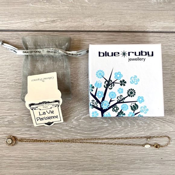 Blue Ruby | Catherine Popesco Gold Necklace - Picture 3 of 6